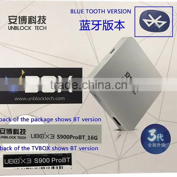 New Gen.3 S900 Pro Bluetooth Ubox3 Android 6.0 Octa Core 1/16GB Smart TV Box Free Channels In USA, Arabic, Japan, India, Italy photo-3