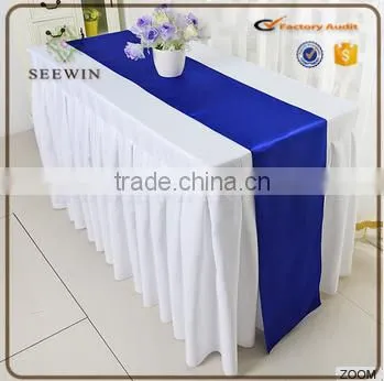 Wedding Elegant Purplesatin Table Runner for Wedding Decoration photo-3