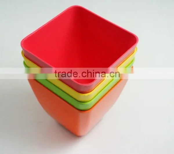 Factory Hot Sale Bio Bamboo Fibre Flower Pot photo-5