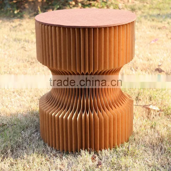 Protable Outdoor Party Waterproof Organ Style Foldable Kraft Paper Stool photo-5