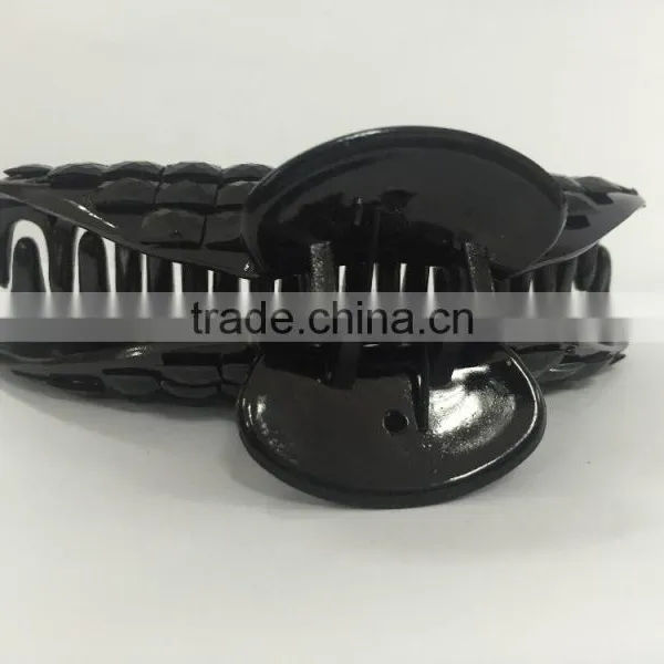2016 Big Black Beautiful Rhinestone Floral Hair Clips Plastic Hairpin for Women photo-2