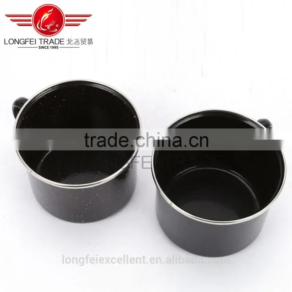 High Quality Hot Sale Black Enamel Camping Mug Wholesale photo-5