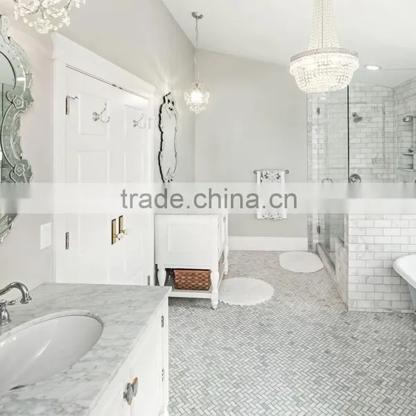 Economic Fire Resistant Natural Stone White Wooden Grain Marble Tiles photo-2