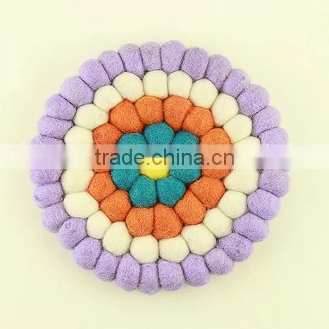 2017 Best Custom Felt Ball Coaster for Drink Tableware photo-5
