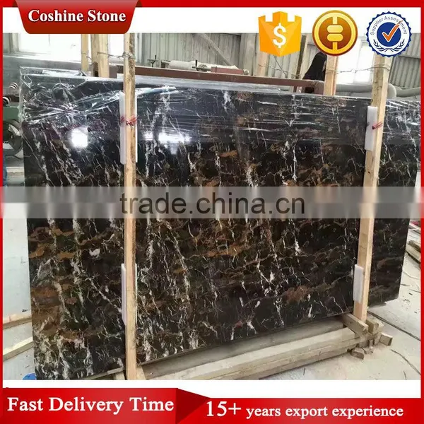 Polished Black Gold Flower Black Gold Marble photo-4