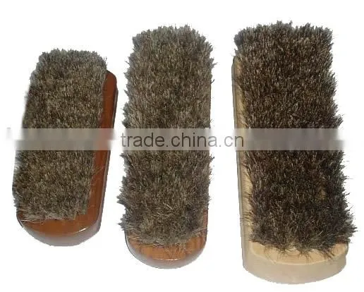 Pure Horse Hair Wooden Shoe Brush