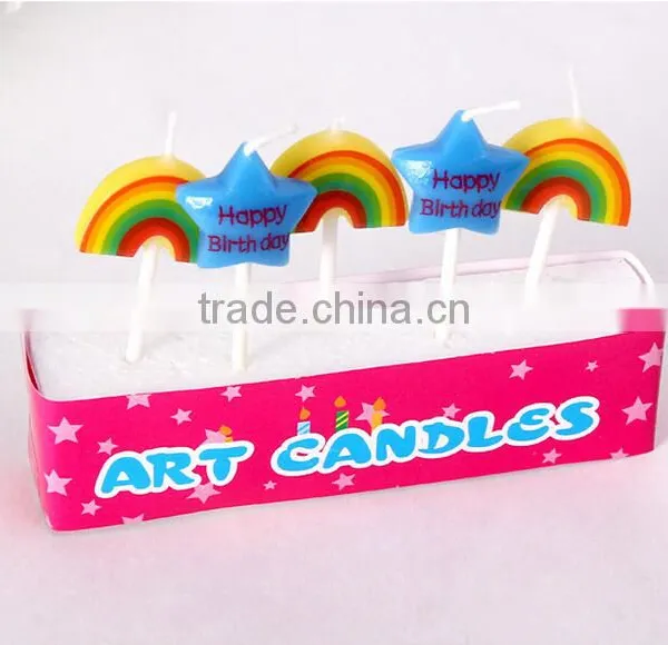 Rainbow and Star Shape Birthday Candle for Children photo-2