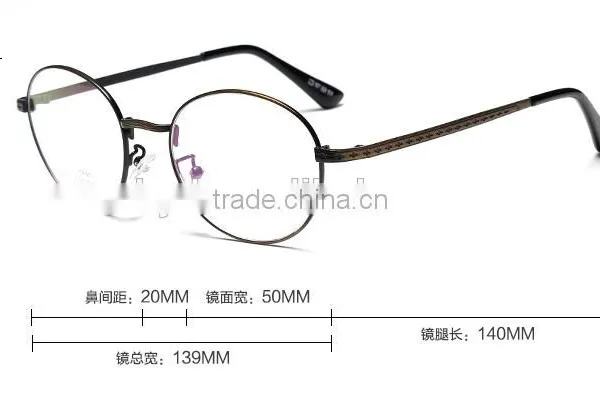 New 2016 Vintage Metal Frame Flat Lens Korean Glass Frame for Men and Women Can Match Myopia photo-5