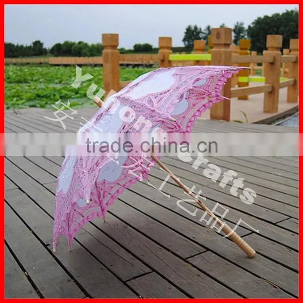 Handmade Pink Lace Umbrella for Wedding/gift/decoration photo-2