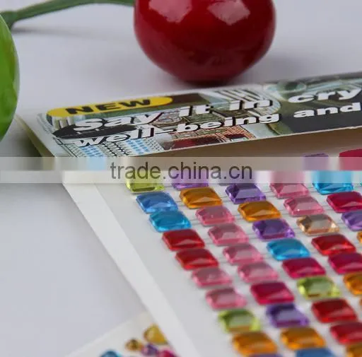 Various Color Acrylic Sticker,crystal Sticker,acrylic Stone Sticker photo-4