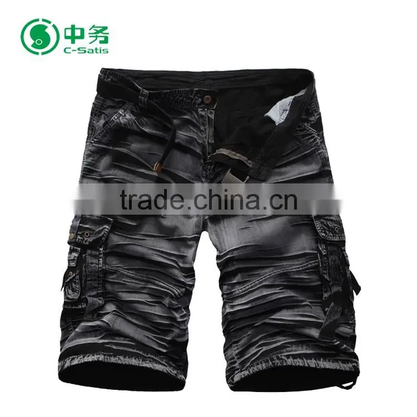 Latest Style Summer Multicolor 100 Cotton Plus Size Six Pockets Cargo Shorts for Men photo-3