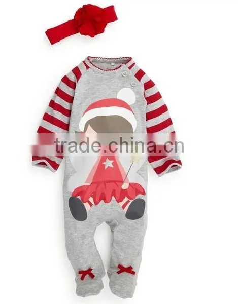 New Arrival Wholesale Baby Clothes Infant Boys and Girls Cotton Rompers Christmas Jumpsuits photo-4