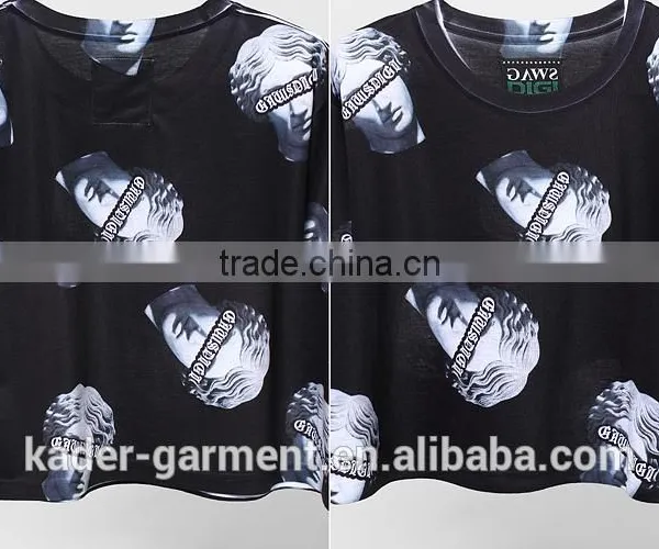 High Quality Full Sublimation T Shirt With Statue Digital Print T Shirt for Unisex photo-2