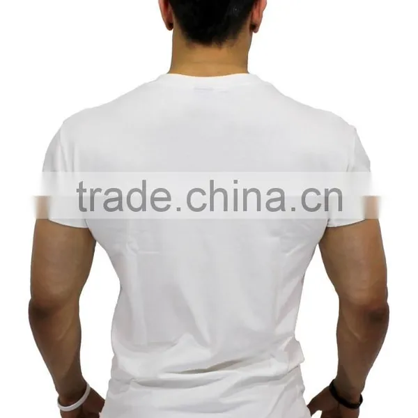 Workout t Shirt for Man,Gym Fitness 95% Cotton 5% Elastane T Shirt photo-2