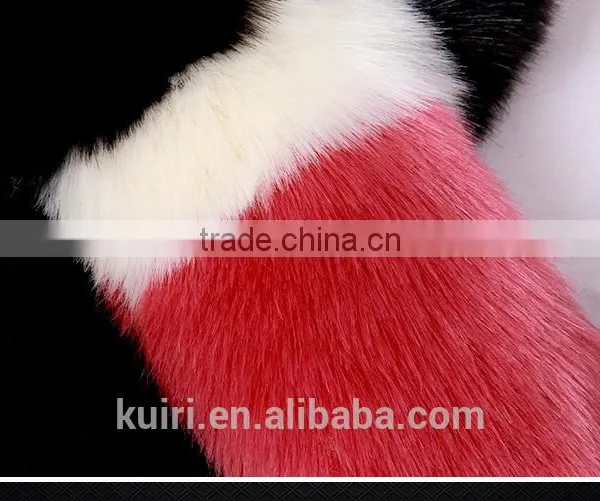 Colored Long Large Faux Fur Scarf Imitated Fox Fur Cape Winter Warm Fur Scarf photo-6