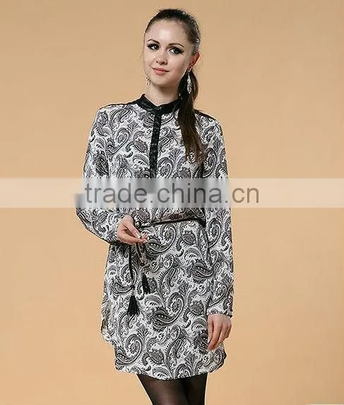 Fashion Chiffon Long Blouse, High Fashion Women Clothing