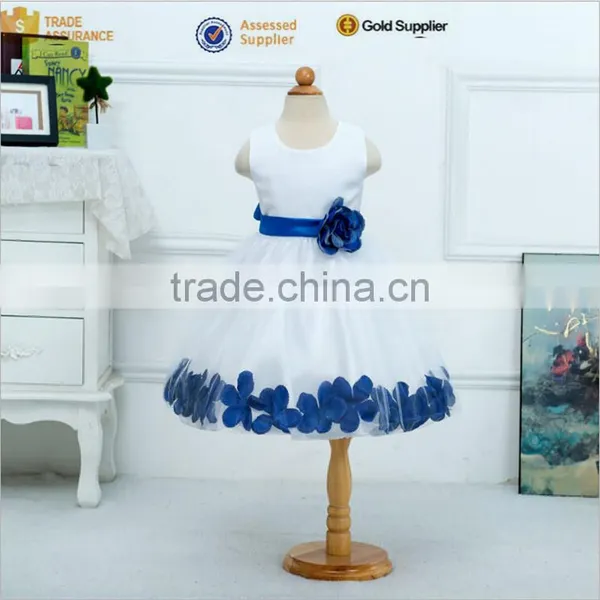 Walson Children Clothes Korean Fashion White Color Flower Girl Dress 3 Year Old Girl Dress photo-4