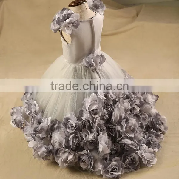 Newest Girl Wedding Dresses With Bubble Flower Girl Evenning Princess Dresses For The Piano Girls Clothing NP-G-GD905-71 photo-3