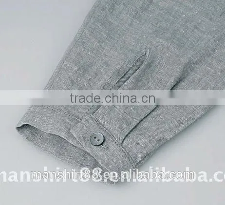 Latest Man's V-neck Linen Casual Shirt photo-3