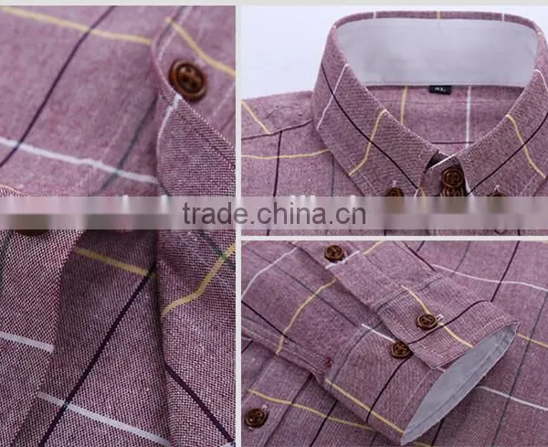 Business Casual Plaid Shirt Wash-and-wear Cotton of Cultivate One's Morality Men Long Sleeve Shirt Male Tide photo-5