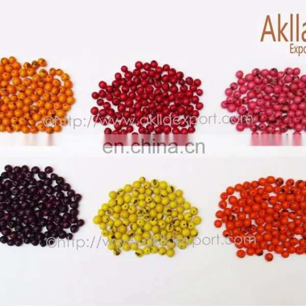 Acai Seeds. Natural and Organic Beads with Eco friendly Dyes