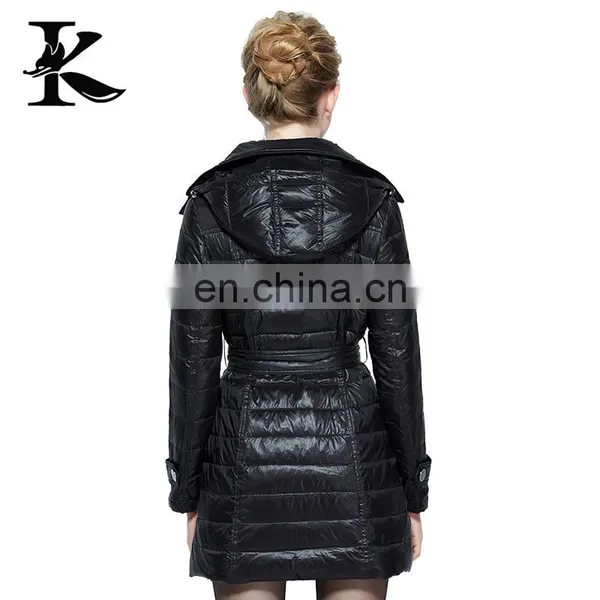 2016 Fashion Black Slim Fit Warm Ladis Down Jacket photo-2