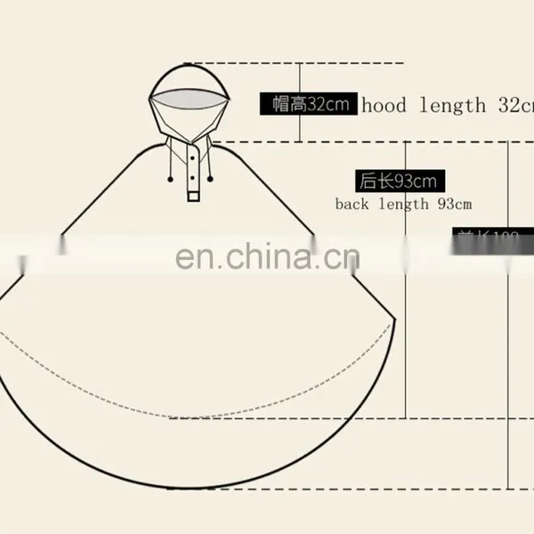 Promotional Fashion Women EVA Rain Poncho photo-6