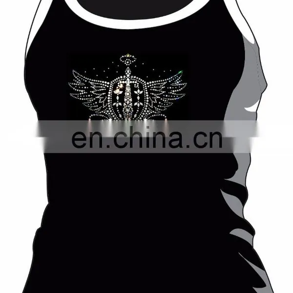 Hot Sale Bling Rhinestone Transfer Iron on Angel Wings photo-2