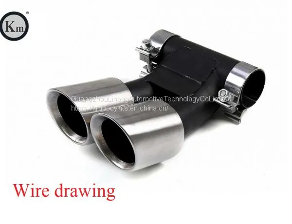 Km for 2008-2015 Cayman Boxster 987 Exhaust Tip Exhaust Pipes Muffler Tips Tail Pipe Black Titanium photo-2