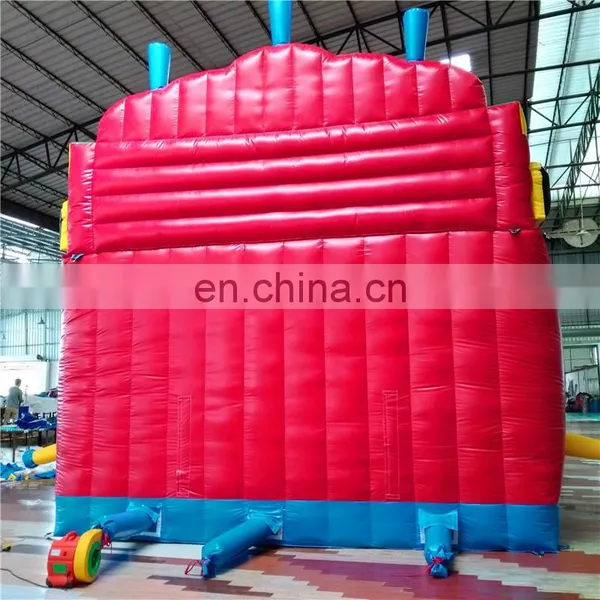 Outdoor Children Amusement Park Steamer Shape Inflatable Bouncy Castle Slide For Sale photo-5
