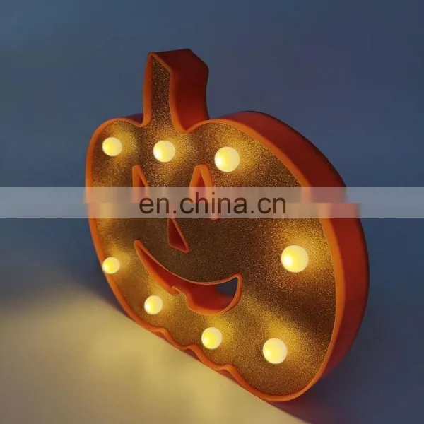 Battery Operated Plastic Pumpkin Marquee Night Light For Halloween Decoration photo-7