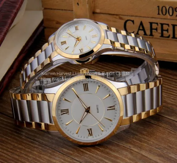 Men Stainless Steel Watches With Golden Bezel photo-4