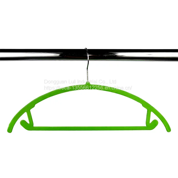 Black Color Adult Velvet Suits Hanger Shirt Plastic Hanger With Shoulder Notches
