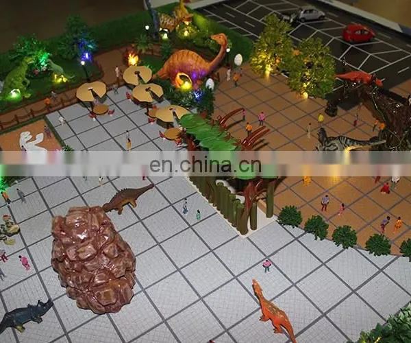 Dinosaur Park Architectural Maquette for Real Estate & Construction Display With Miniature People photo-4