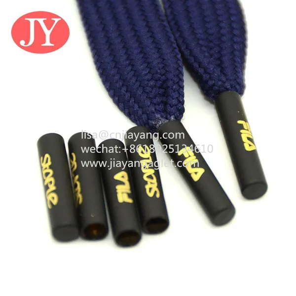 5mm Shoelace With Metal Buckle Brass Material Lace Cord End Waister Rope Aglet Tipping Laser Logo on Metal Aglet photo-2