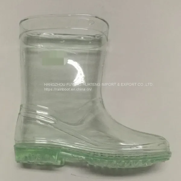 Colourful Transparent Kid Boots,Transparent New Fashion Child Boots,Transparent Children PVC Boots,Popular Style Boot photo-3