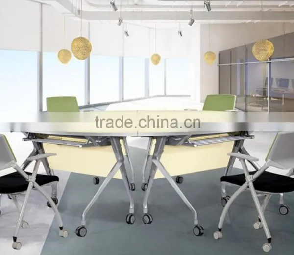 Round Office Table Aluminum Alloy Leg With Castor HD-12A-L photo-2