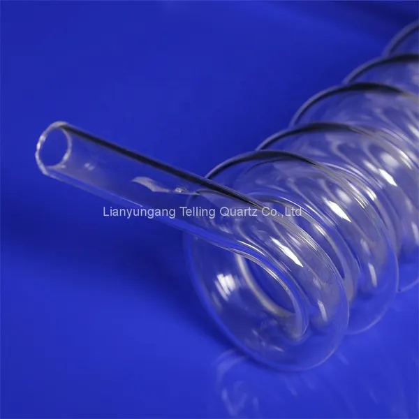 Coil Quartz Glass Tube Fused Spiral Clear Quartz Labware Tube photo-5