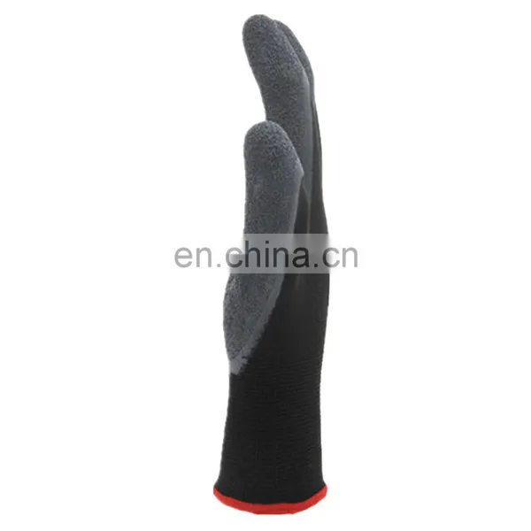 13guage Black Work Gloves Latex Coated Work Gloves Crinkle Latex Gloves Good Quality photo-2