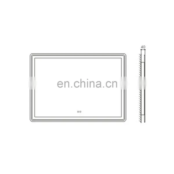Opening Sale Rectangle Vanity Mirror Hot New Products Bathroom Makeup LED Mirror With Touch Screen photo-4