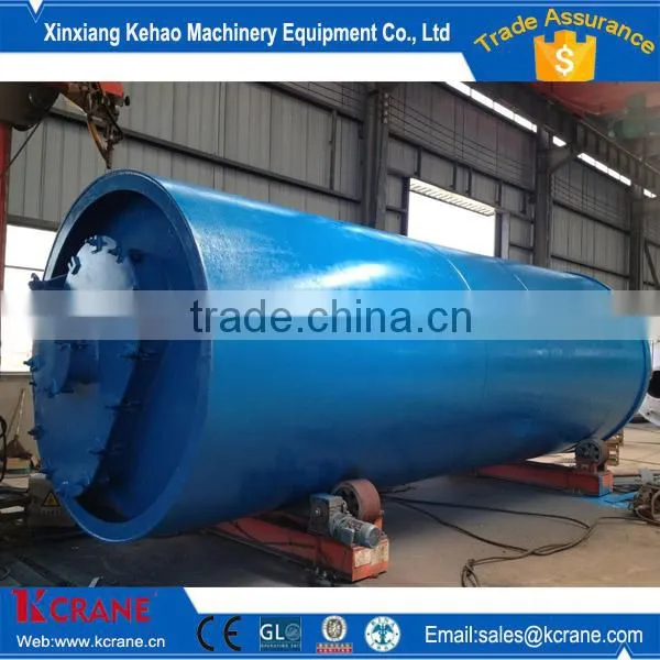 Authorized by CE Horizontal Scrap Tyre Refinery Machine