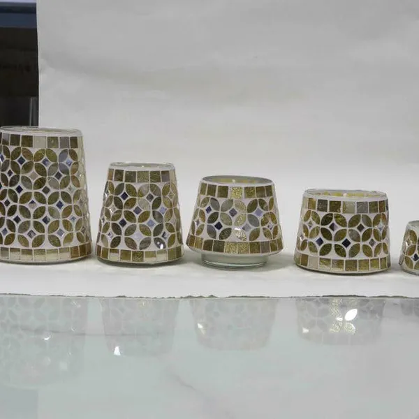 Glass Candle Holder Glass Vase Mosaic Vase photo-5