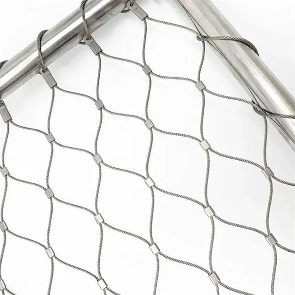 7x7 Stainless Steel Woven Wire Rope Mesh for Bird Cage Protection