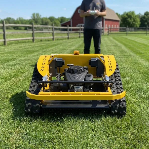 Cordless Rubber Track Lawn Mower Trimmer With Engine/Motor 1500W Remote Control 200m Distance Gear & Bearing 1 Year Warranty