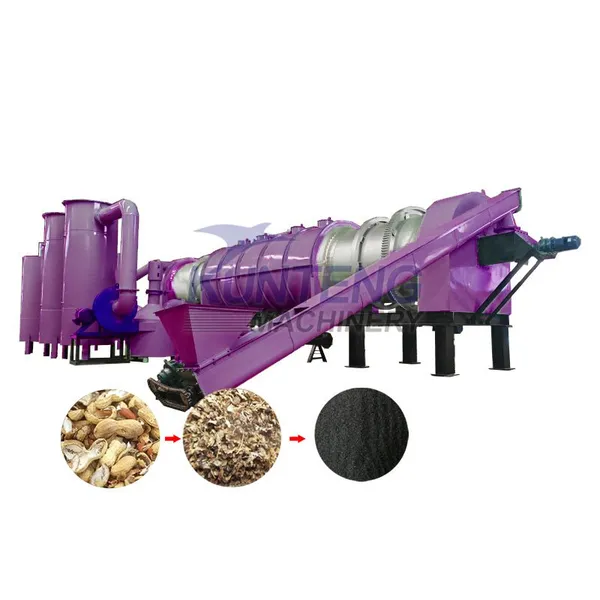 Maize Corn Waste Continuous Carbonization Furnace Charcoal Production Line EPC