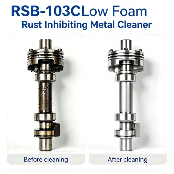 RSB-103C Low Foam Rust Inhibiting Metal Cleaner For Ultrasonic & High Pressure Spray Cleaning, Non-Corrosive, Eco Safe Free of Sodium Nitrite, OEM ODM photo-4