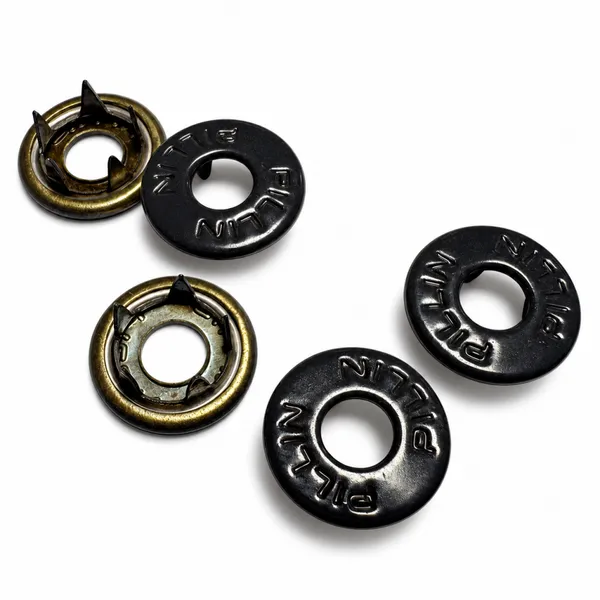 Zinc Alloy 222# 10mm Cap or Open Hole Snap Buttons With Nickel Plated Finish for Heavy Duty Garments
