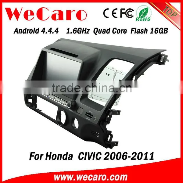 Wecaro Android 4.4.4 Car Dvd Direct Factory for Civic Double Din Steering Wheel Control Right Hand Drive 2006 - 2011 photo-3