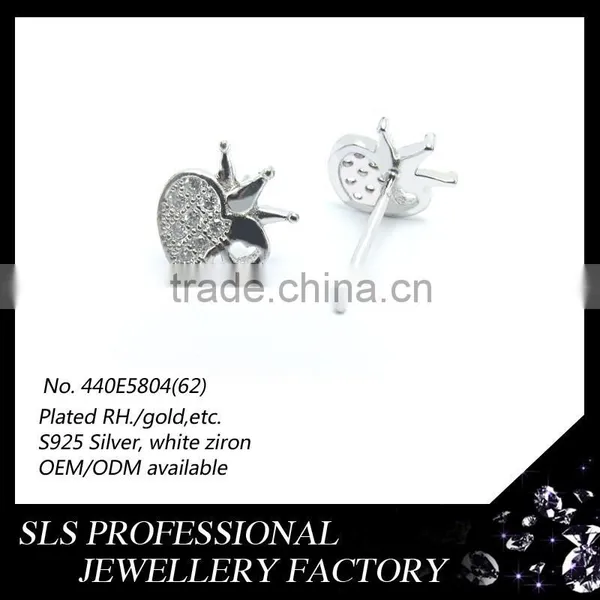 Accessories for Jewelry Wholesale China Earring Stud Design 925 Silver Jewelry Strawberry Shape Earring for Cute Daughter Gift photo-2