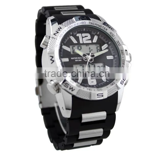 LP7325 Best Quality 3atm Water Resistant Dual Watch With Rubber Watch Strap photo-4